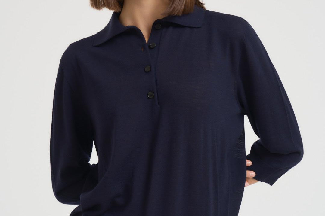 Polo donna blu notte A04 N08 LIVIANA CONTI