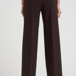 Pantalone donna a palazzo marrone L5WI53 W18 LIVIANA CONTI