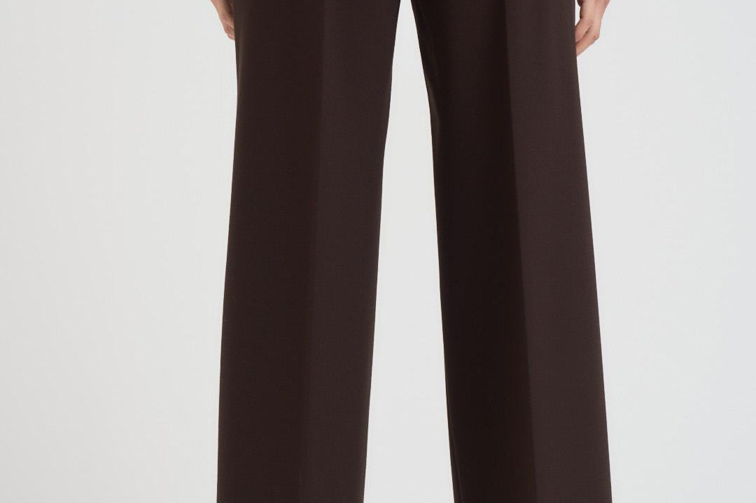 Pantalone donna a palazzo marrone L5WI53 W18 LIVIANA CONTI