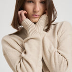 Polo donna in maglia gesso L5WC76 W55 LIVIANA CONTI