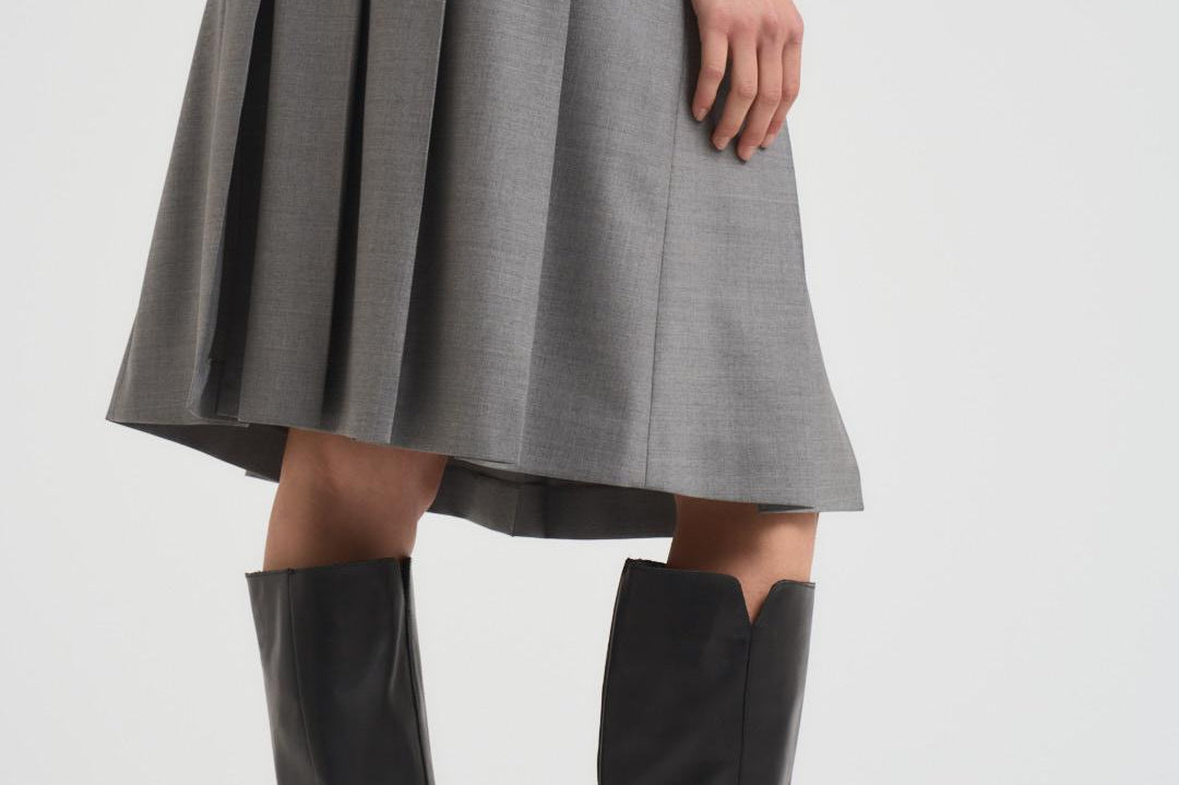 Gonna donna midi Gimmy grigia GIMMY 010 MAX MARA STUDIO