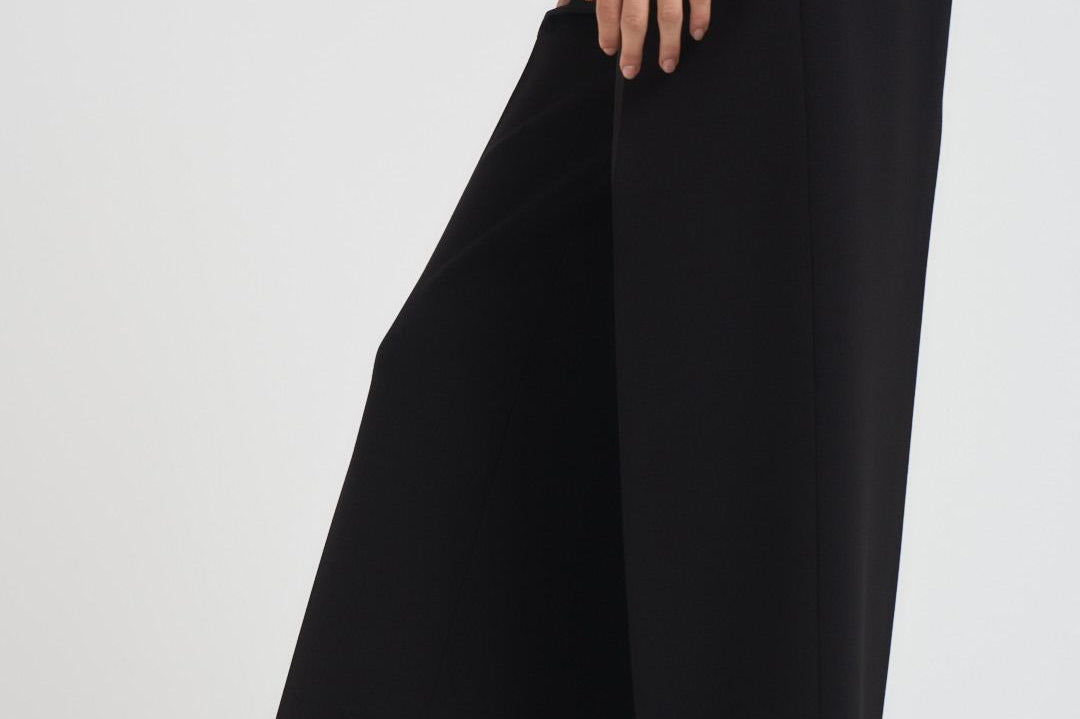 Pantalone donna a palazzo nero L5WI53 Y69 LIVIANA CONTI