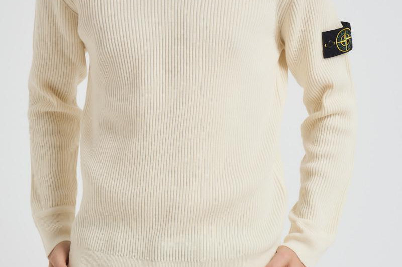 Dolcevita uomo a costine panna 5100052 S00C2V0093 STONE ISLAND