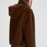 Bomber donna in ecopelliccia marrone GI000318D 8800 HERNO