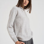 Maglia con cappuccio in cashmere donna SOSO 2398GRISCLAIR KUJTEN