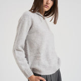 Maglia con cappuccio in cashmere donna SOSO 2398GRISCLAIR KUJTEN