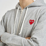 Felpa uomo con cappuccio grigio mélange AZ-T250 -TOPGREY COMME DES GARCONS 