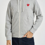 Felpa uomo con cappuccio grigio mélange AZ-T250 -TOPGREY COMME DES GARCONS 