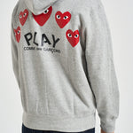 Felpa uomo con cappuccio grigio mélange AZ-T250 -TOPGREY COMME DES GARCONS 