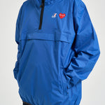 Giubbotto K-Way uomo con cappuccio blu PJ502 /BLUE-1 COMME DES GARCON PLAY 