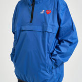 Giubbotto K-Way uomo con cappuccio blu PJ502 /BLUE-1 COMME DES GARCON PLAY 