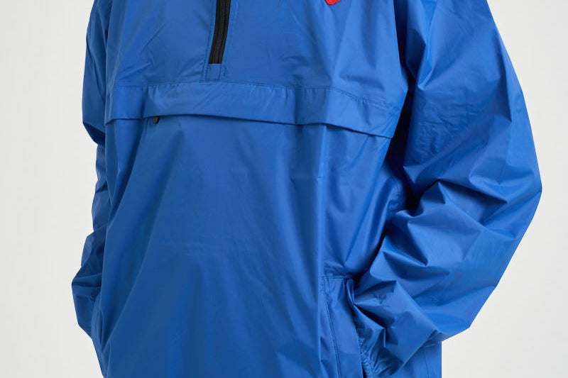 Giubbotto K-Way uomo con cappuccio blu PJ502 /BLUE-1 COMME DES GARCON PLAY 