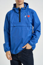 Giubbotto K-Way uomo con cappuccio blu PJ502 /BLUE-1 COMME DES GARCON PLAY 