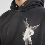 Felpa uomo Archangel grigio antracite MLM4238 BLACK REPRESENT 