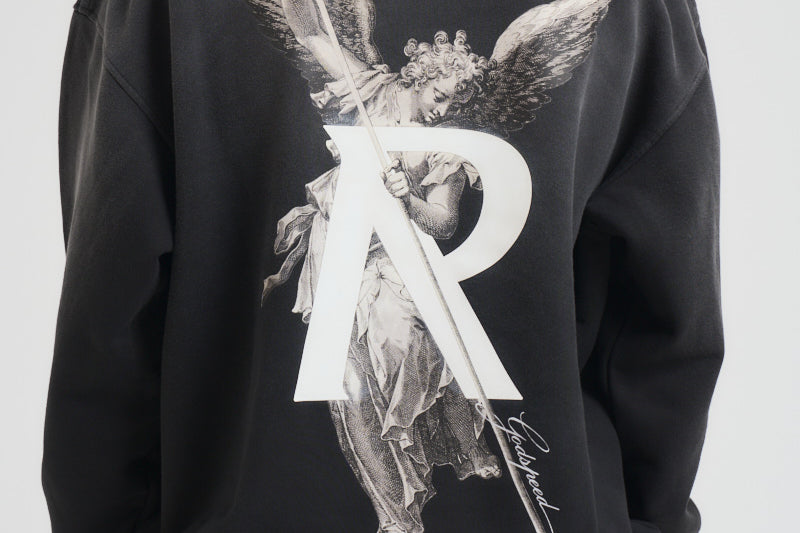 Felpa uomo Archangel grigio antracite MLM4238 BLACK REPRESENT 