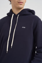 Felpa uomo con cappuccio blu HOPM A2JB AUTRY 