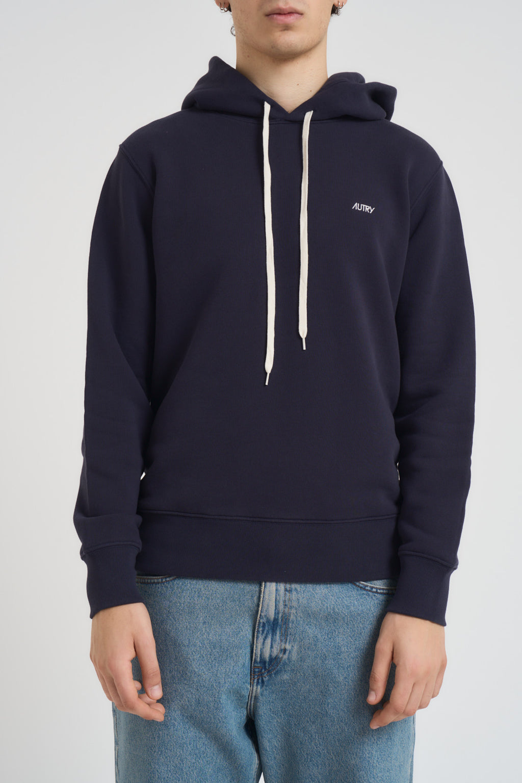 Felpa uomo con cappuccio blu HOPM A2JB AUTRY 