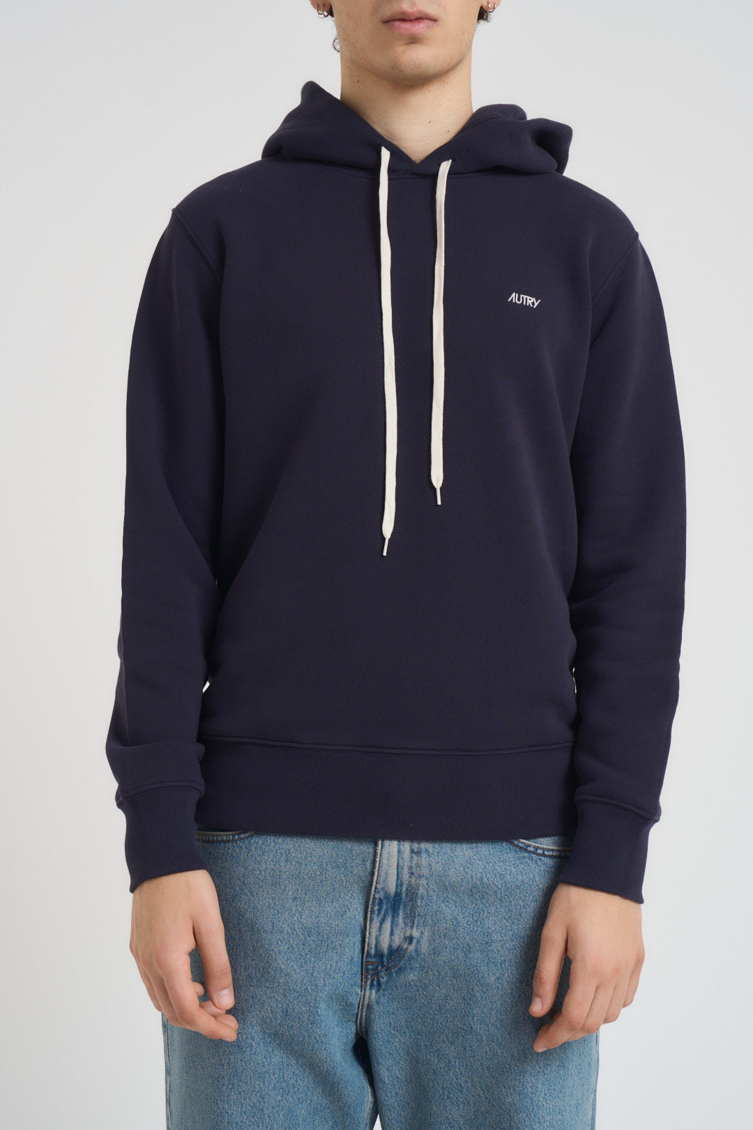 Felpa uomo con cappuccio blu HOPM A2JB AUTRY 