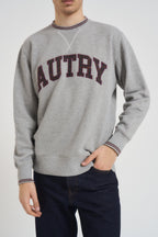 Felpa uomo College grigia SWPM U4HQ AUTRY 