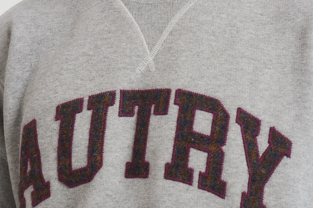 Felpa uomo College grigia SWPM U4HQ AUTRY 