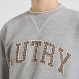 Felpa uomo College grigia SWPM U4HX AUTRY 