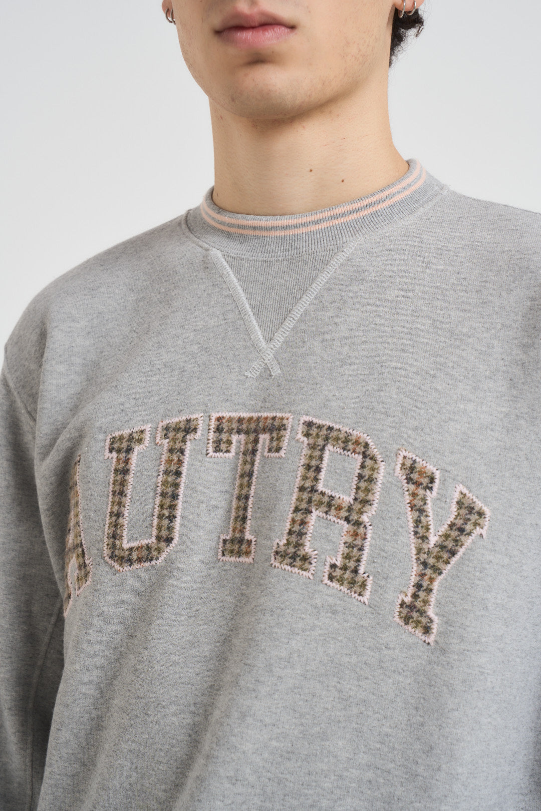 Felpa uomo College grigia SWPM U4HX AUTRY 