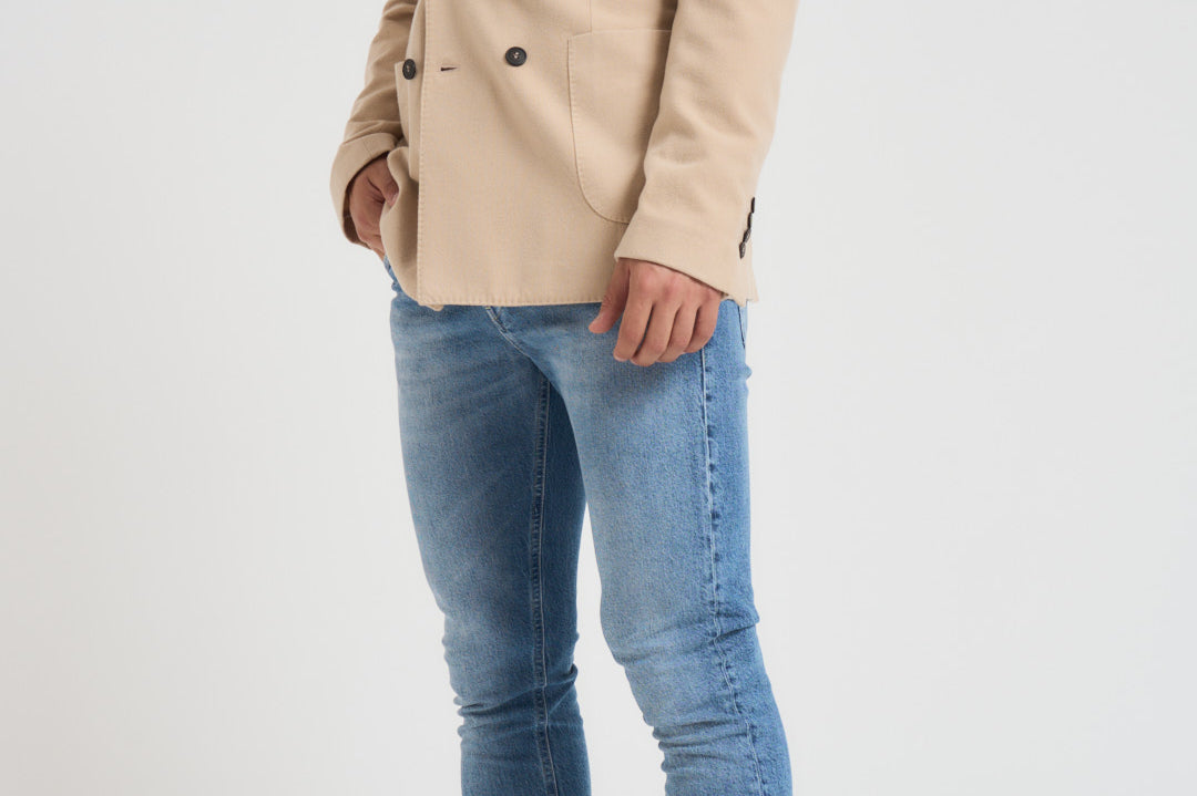 Giacca uomo doppiopetto beige CN5120 1084F CIRCOLO 1901 
