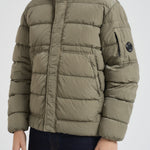 Piumino uomo trapuntato grigio pietra 19CMOW012A 005904G356 C.P. COMPANY 
