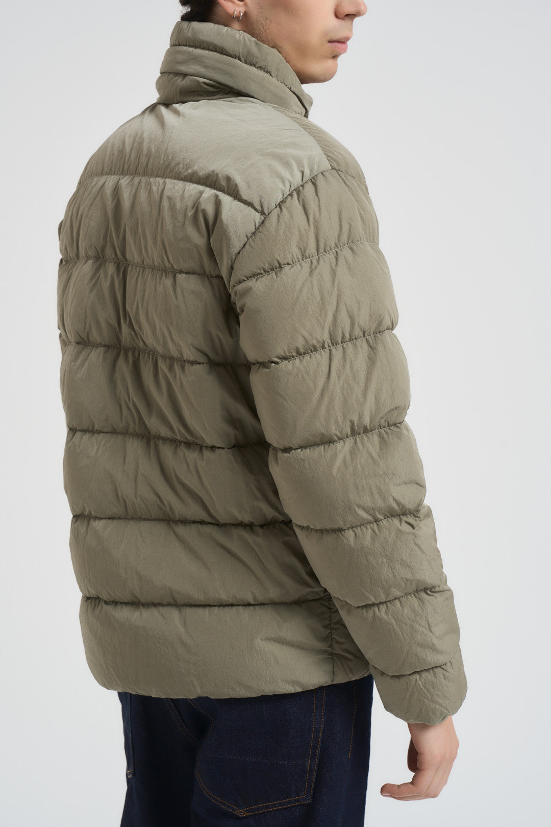 Piumino uomo trapuntato grigio pietra 19CMOW012A 005904G356 C.P. COMPANY 