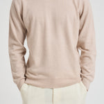 Maglia uomo girocollo beige DC918022 MIELE DELLA CIANA CASHMERE 