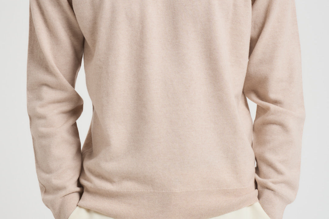 Maglia uomo girocollo beige DC918022 MIELE DELLA CIANA CASHMERE 