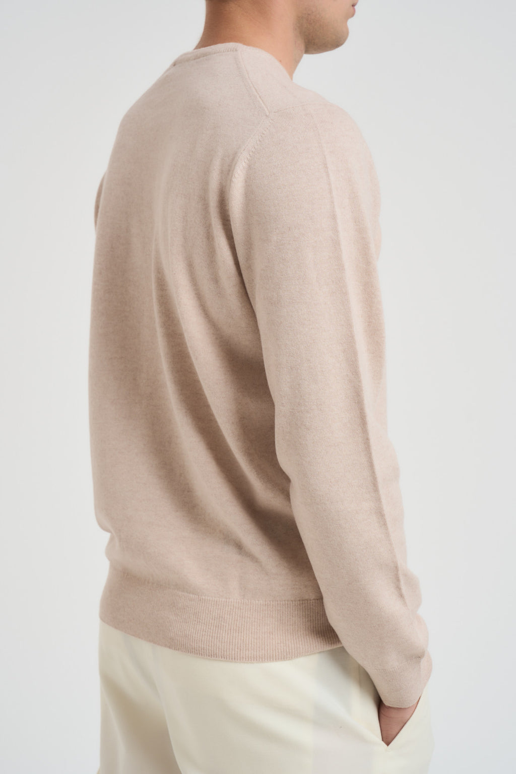 Maglia uomo girocollo beige DC918022 MIELE DELLA CIANA CASHMERE 