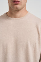 Maglia uomo girocollo beige DC918022 MIELE DELLA CIANA CASHMERE 