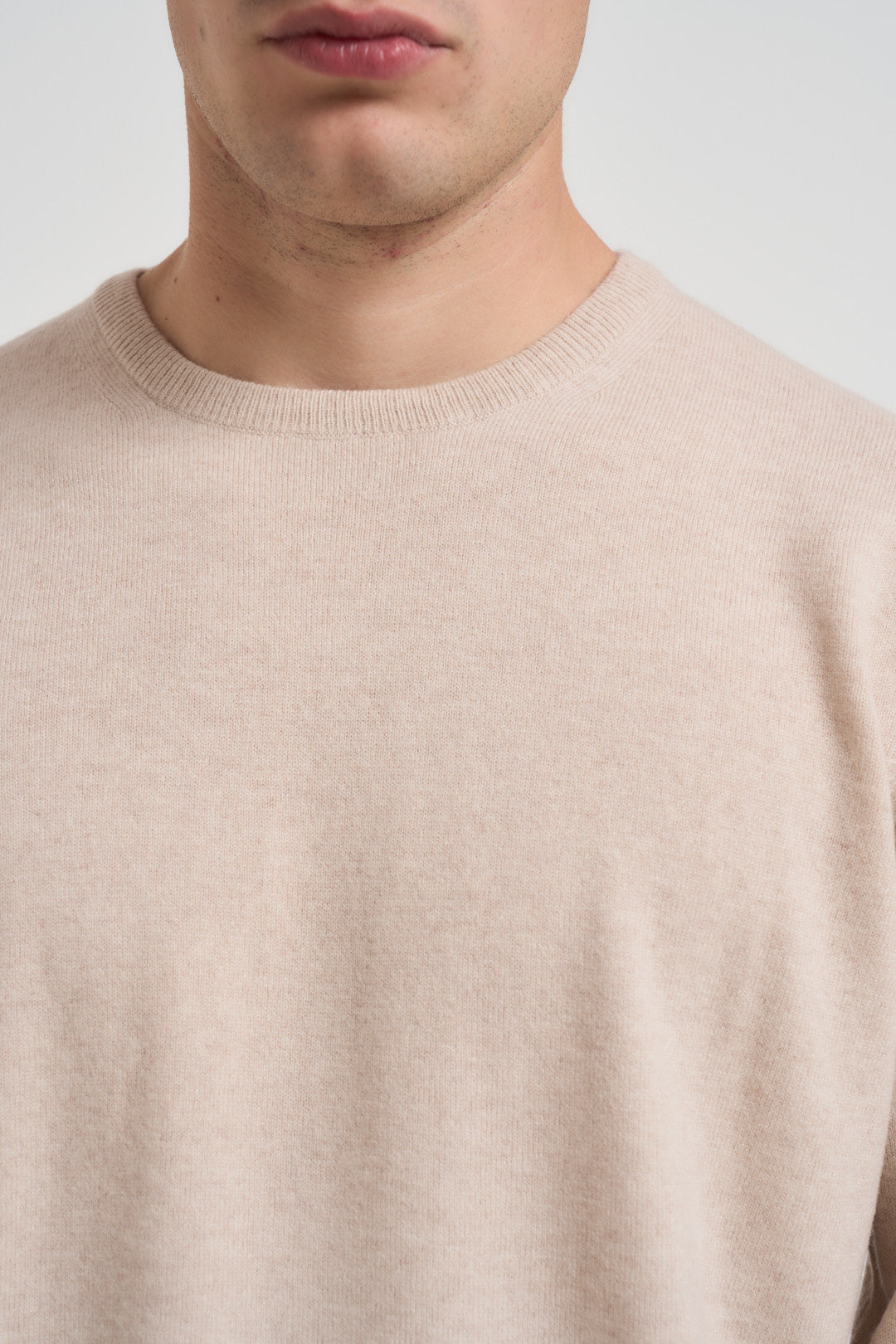 Maglia uomo girocollo beige DC918022 MIELE DELLA CIANA CASHMERE 