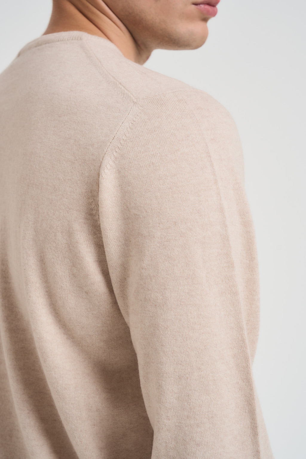 Maglia uomo girocollo beige DC918022 MIELE DELLA CIANA CASHMERE 