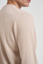 Maglia uomo girocollo beige DC918022 MIELE DELLA CIANA CASHMERE 
