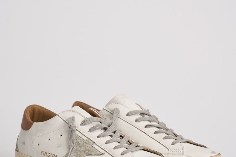 Sneakers uomo bianco e cammello GMF00102 F00218210803 GOLDEN GOOSE 