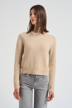 Girocollo donna maniche lunghe beige CAROLINE 02ORGANIC KUJTEN 