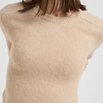 Girocollo donna maniche lunghe beige CAROLINE 02ORGANIC KUJTEN 