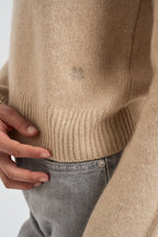 Girocollo donna maniche lunghe beige CAROLINE 02ORGANIC KUJTEN 