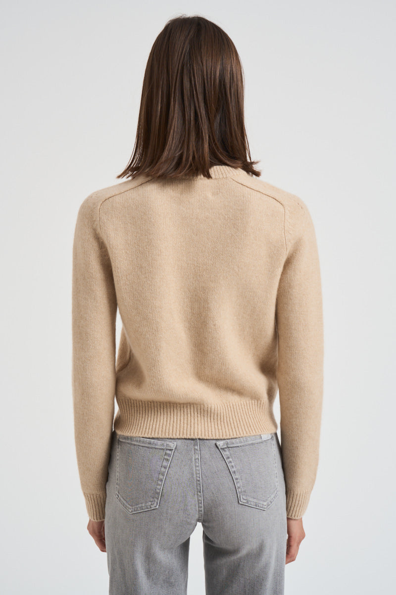 Girocollo donna maniche lunghe beige CAROLINE 02ORGANIC KUJTEN 