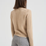 Girocollo donna maniche lunghe beige CAROLINE 02ORGANIC KUJTEN 