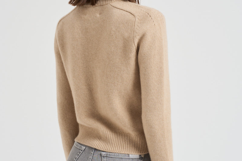 Girocollo donna maniche lunghe beige CAROLINE 02ORGANIC KUJTEN 