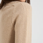 Girocollo donna maniche lunghe beige CAROLINE 02ORGANIC KUJTEN 