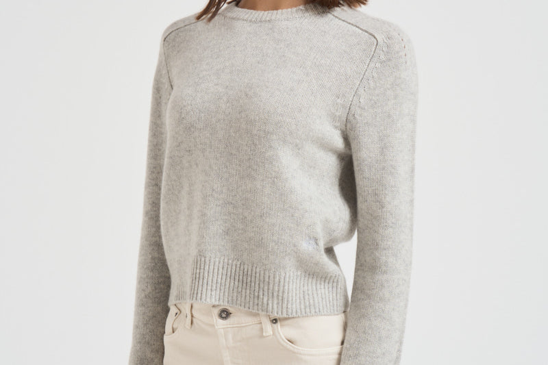 Girocollo donna maniche lunghe grigio chiaro CAROLINE 2239BOULEAU KUJTEN 