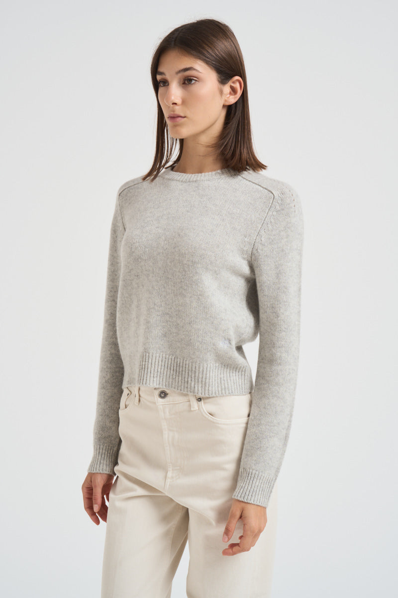 Girocollo donna maniche lunghe grigio chiaro CAROLINE 2239BOULEAU KUJTEN 