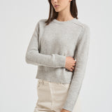 Girocollo donna maniche lunghe grigio chiaro CAROLINE 2239BOULEAU KUJTEN 