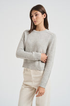 Girocollo donna maniche lunghe grigio chiaro CAROLINE 2239BOULEAU KUJTEN 