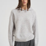 Maglia con cappuccio in cashmere donna SOSO 2398GRISCLAIR KUJTEN 