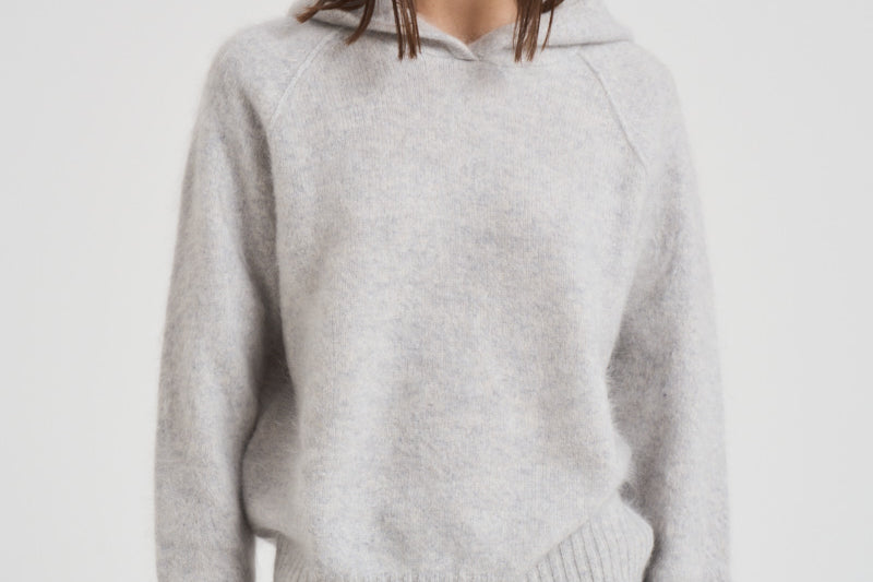 Maglia con cappuccio in cashmere donna SOSO 2398GRISCLAIR KUJTEN 